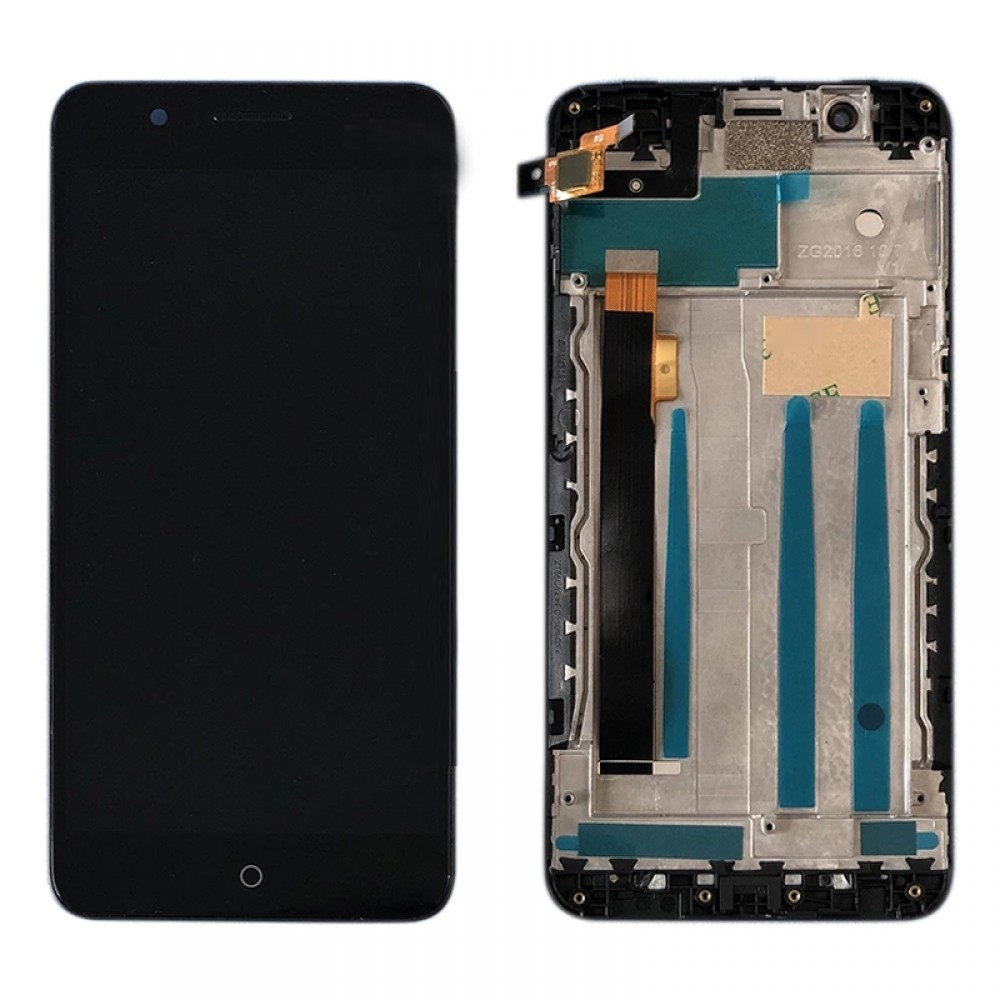 LCD Screen and Digitizer Full Assembly With Frame for ZTE Blade A610 Plus / A2 Plus(Black)  ZTE Blade A610 Plus